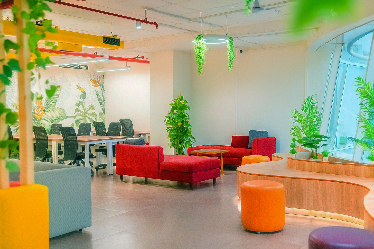 Interior view of the Community Coworks facility